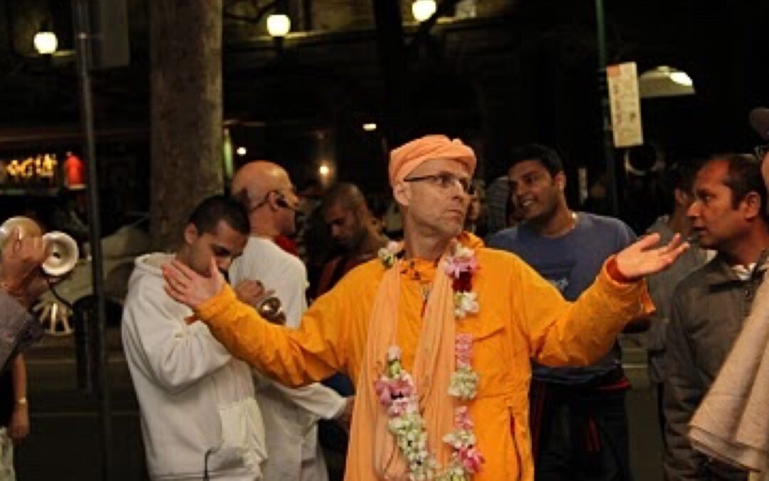 Lord Chaitanya Dancing At Snana Yatra