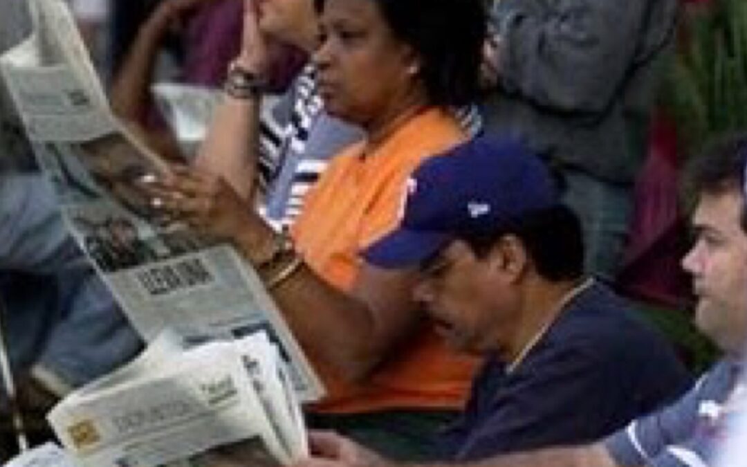 I can read the newspaper but I can not chant!